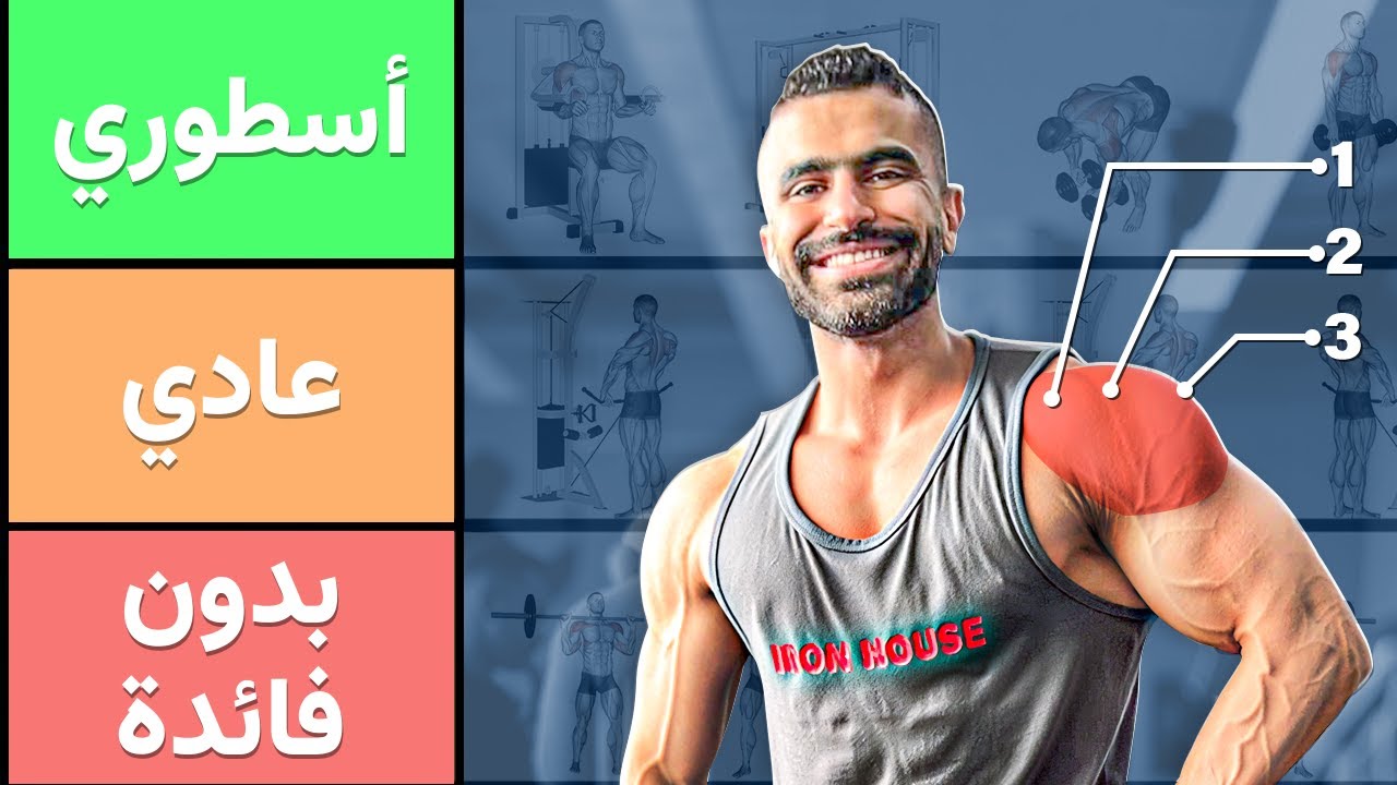 أفضل تمارين الأكتاف (شرح علمي + تقييم التمارين)