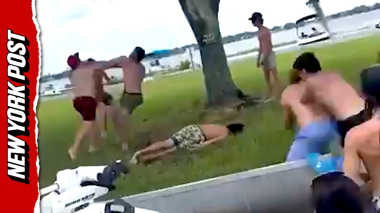 Wild Brawl Breaks Out Among Swimsuit-Clad Boaters at Florida Lake in Front of Kids