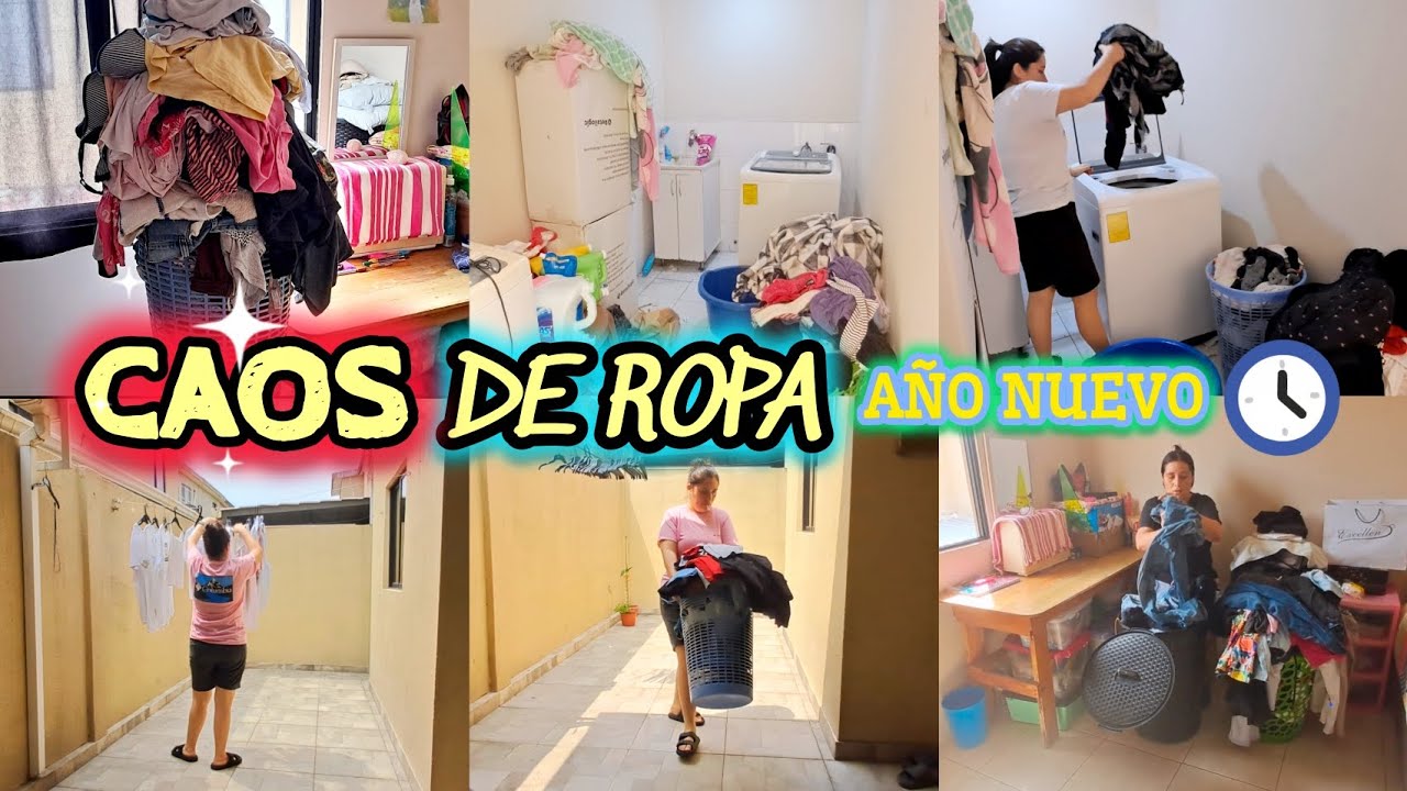 🏡Rutina de lavado en año nuevo 🧺 Mucha ropa sucia 😱/ Tres días de lavado sin parar 🧼💪✨️