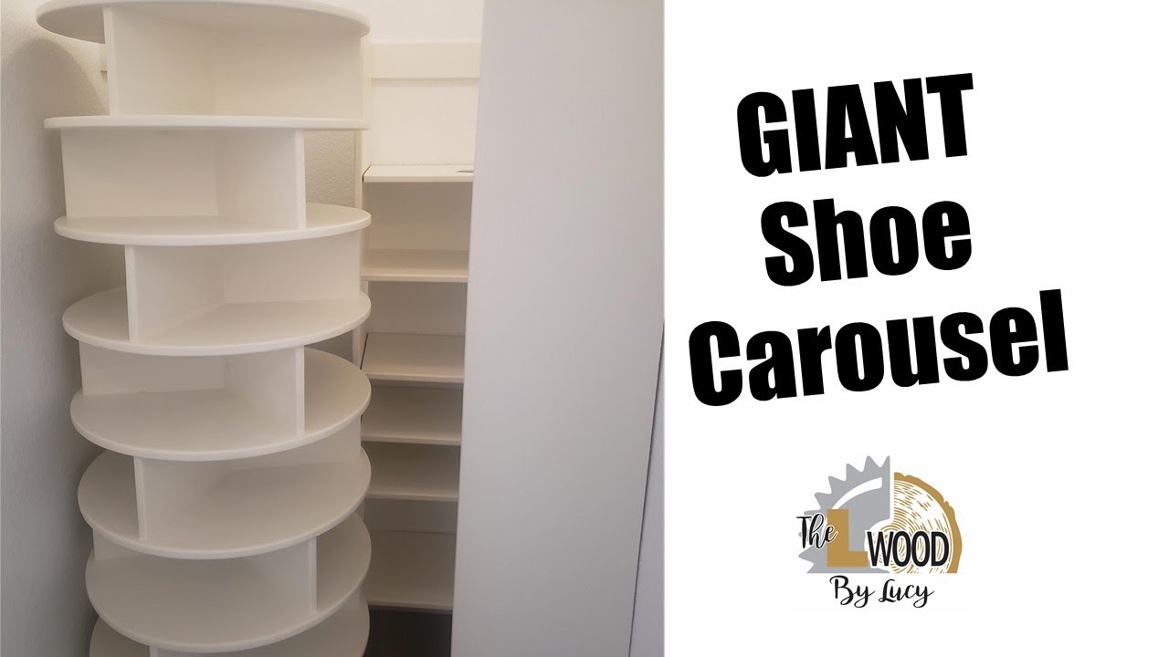 GIANT Shoe Carousel, вращающаяся полка для обуви, полка для обуви Lazy Susan