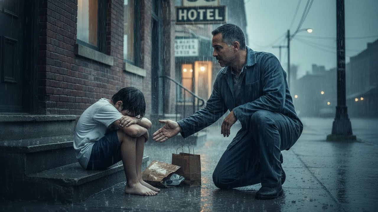 El Tío Amoroso ayudó a un niño perdido en la lluvia — lo que vio la dueña del hotel lo cambió todo