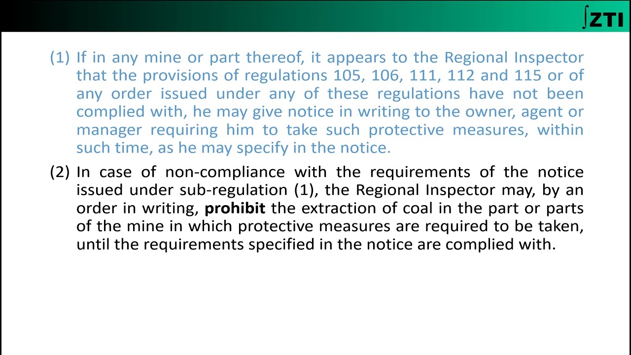 CMR 2017 Regulation 116 (Powers of Inspectors)