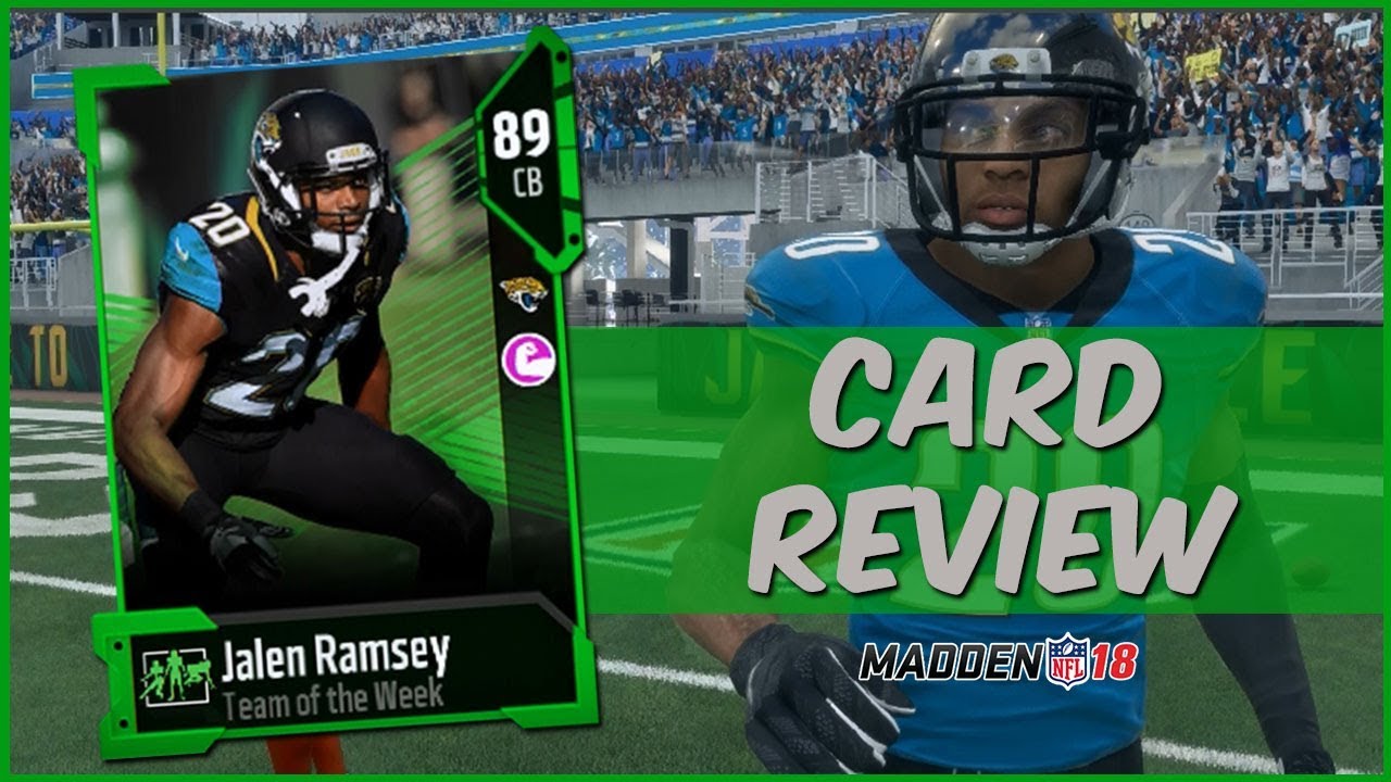 MUT 18 Card Review | TOTW Jalen Ramsey Gameplay + Card Review