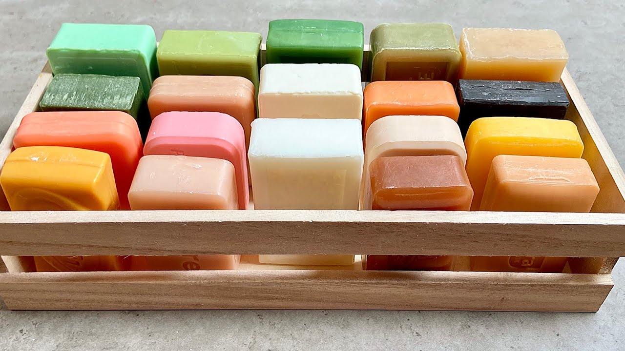 Seife schneiden 💚 ASMR soap 💚 Relaxing sounds 💚 Мыло АСМР