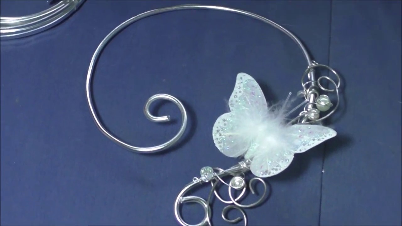 Comment fabriquer un collier de mariée avec papillon blanc