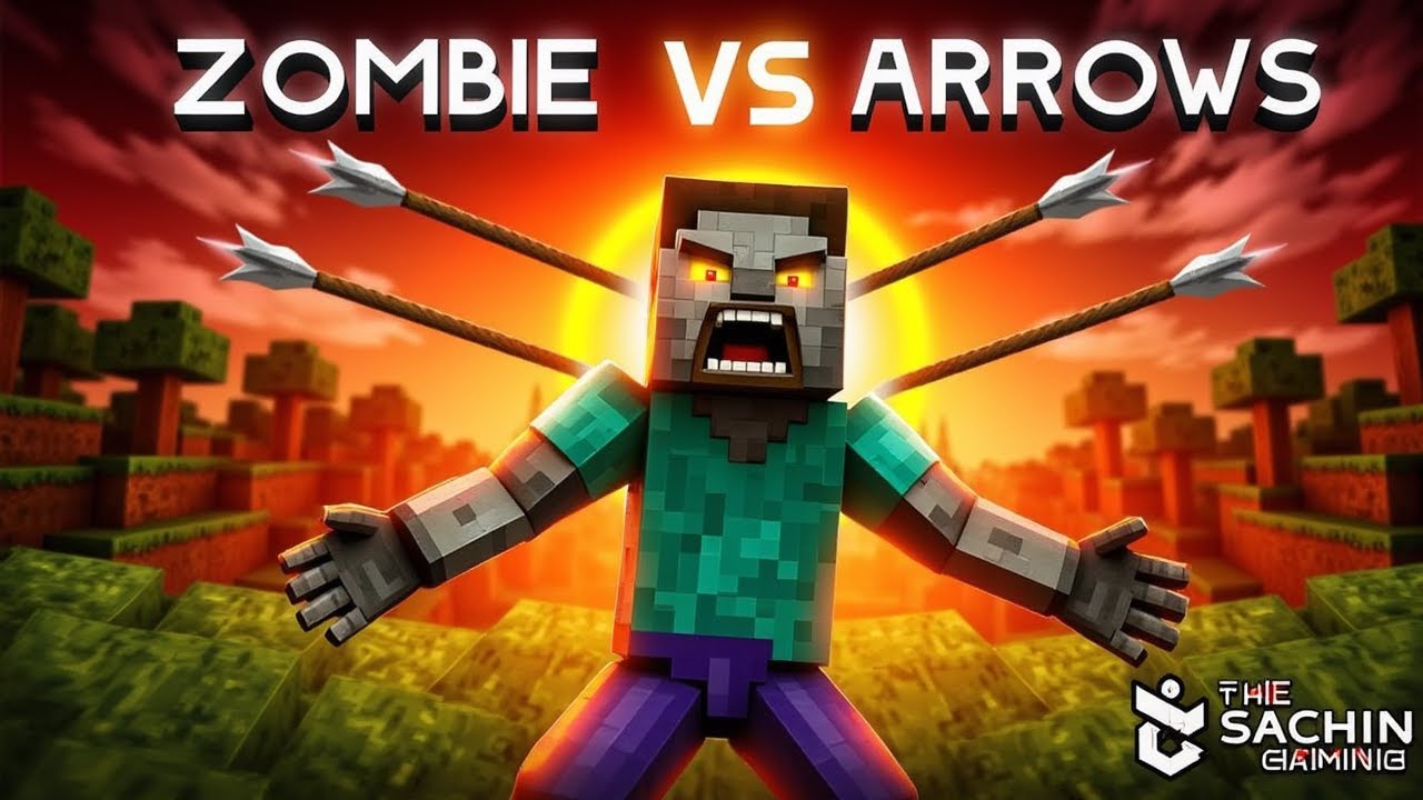 🔴 ARROWS  vs BIG ZOMBIE 🔴  #minecraft #minecraftvideos #shortsfeeds