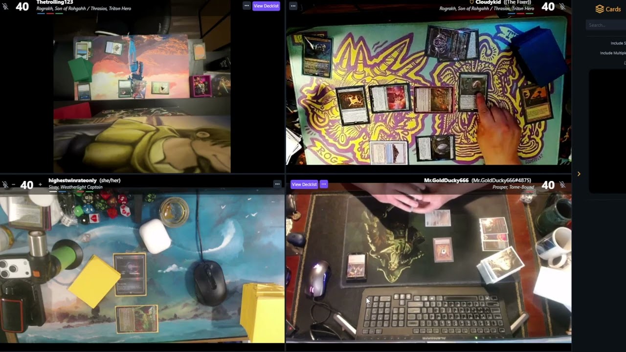 Feb Crit League Cedh: Rog/Thras vs Rog/Thras vs Prosper vs Sisay