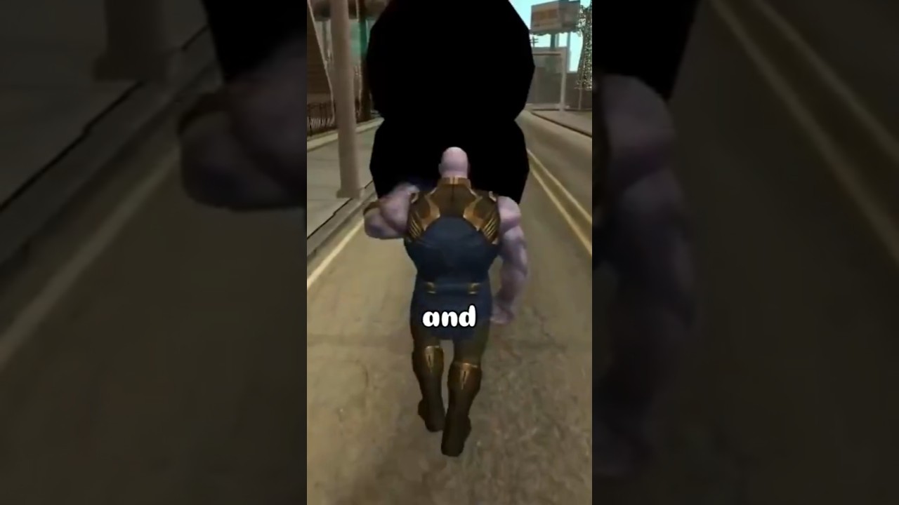 Как Танос выглядит в играх GTA 😱 #gta #thanos #gta