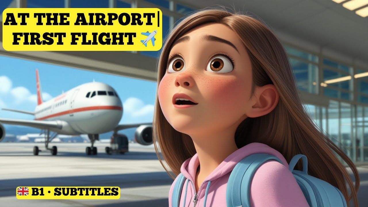 First Flight ✈️ Easy English Story | Listening Practice with Subtitles (B1)