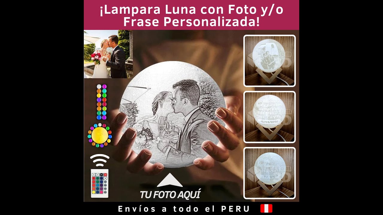 Lampara Luna Personalizada