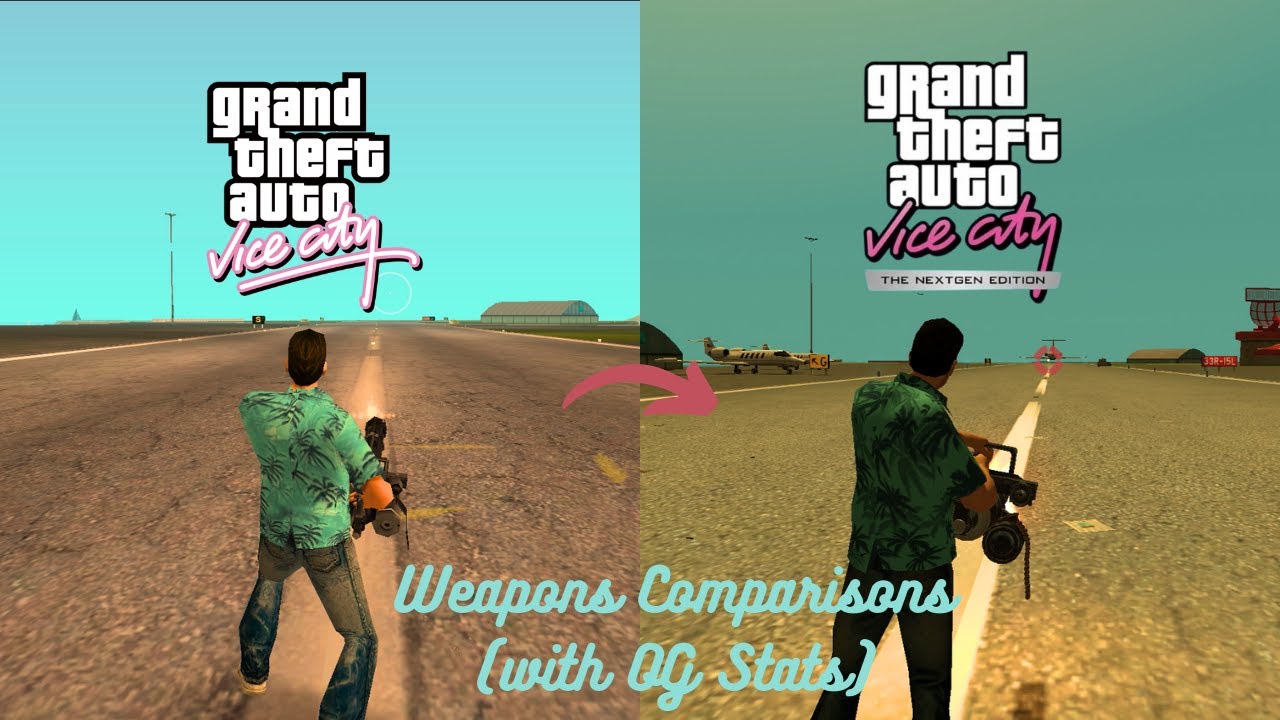 GTA Vice CIty VS GTA Vice City NextGen Edition: All Weapons Comparisons (Firearms Only)