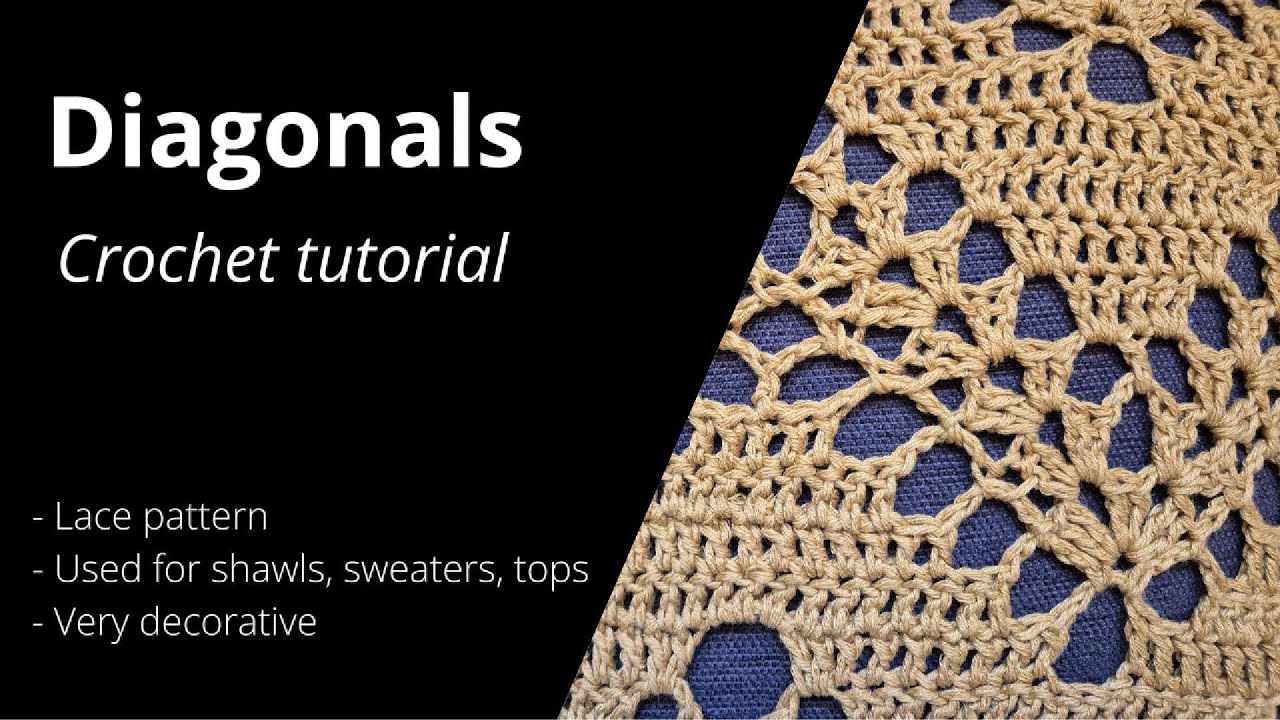 Diagonals crochet stitch pattern