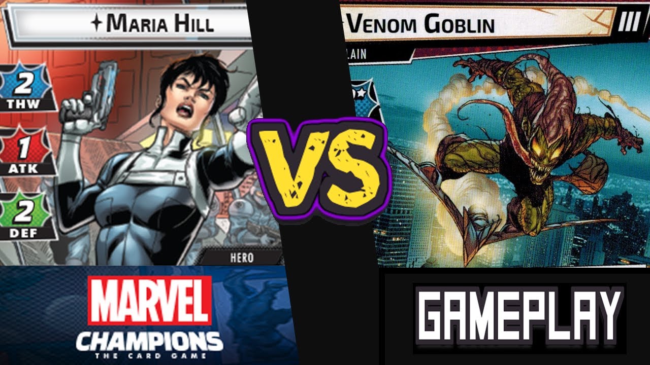 MARIA HILL DEBUT vs VENOM GOBLIN (Expert) Marvel Champions Playthrough | Agents of S.H.I.E.L.D.