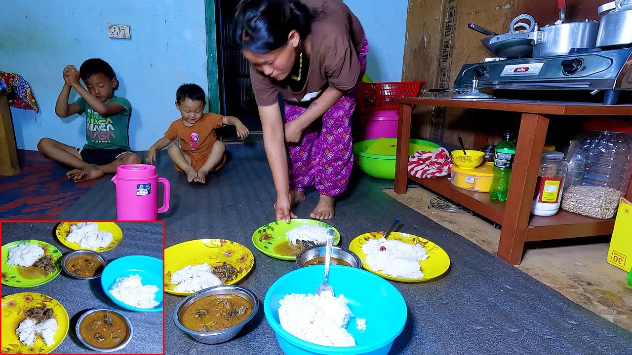 local chicken & rice cooked by Rita Rai || life in rural Nepal || @Rita Rojan Rai