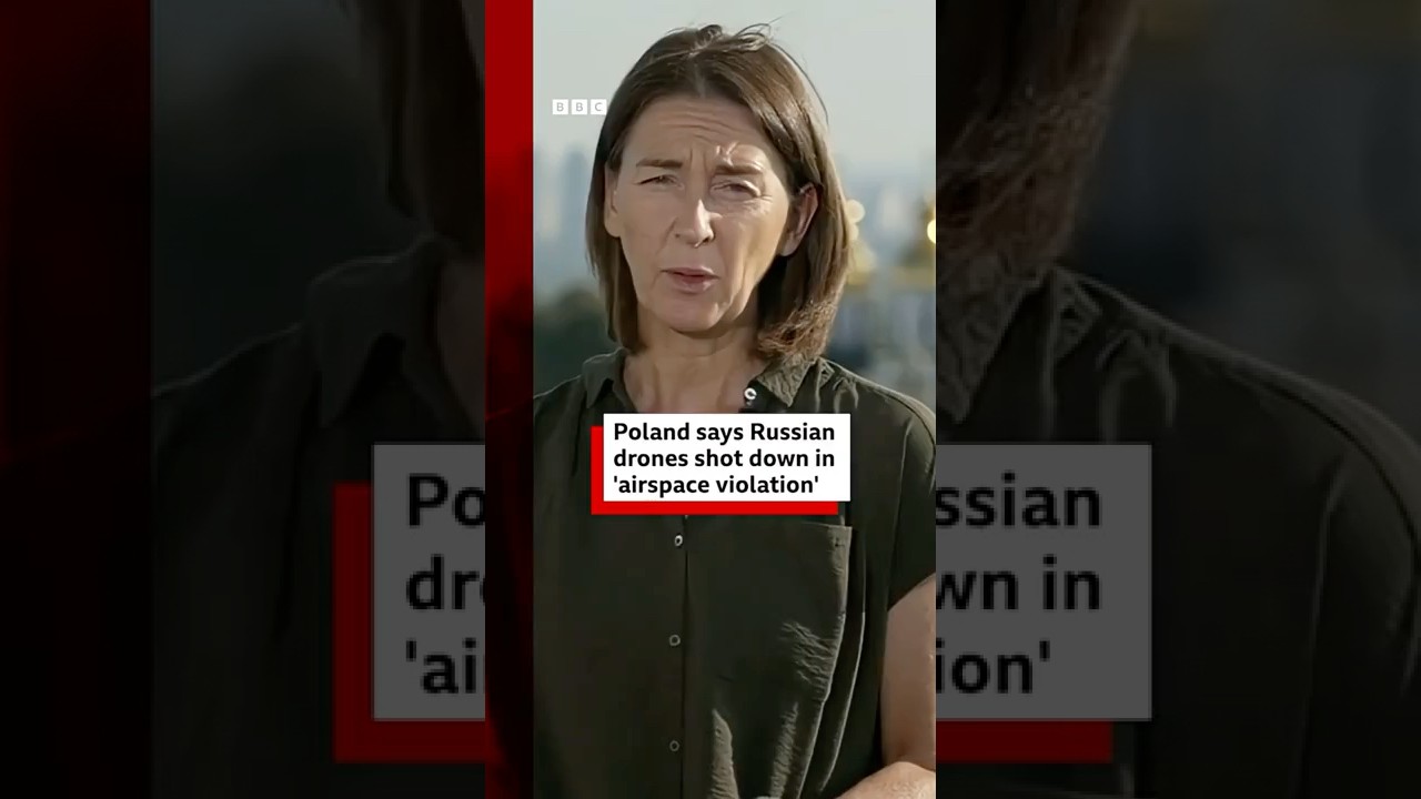 Poland says Russian drones shot down in "airspace violation". 
