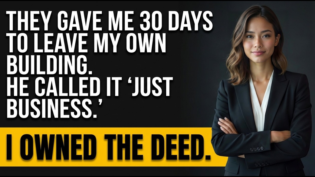 My Son-In-Law Gave Me 30 Days to Leave My Own Building… I Owned the Deed
