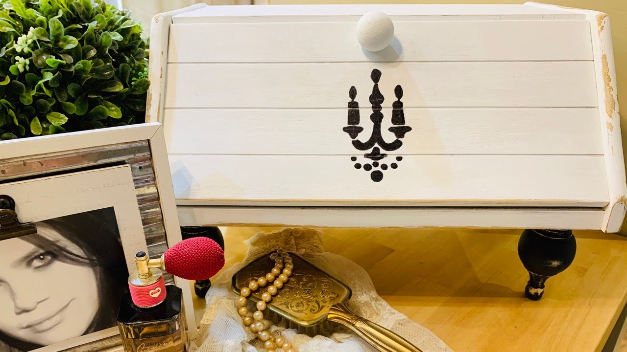 DIY TRASH to TREASURE MAKEOVER Bread Box Made Into Appliance Garage (90)