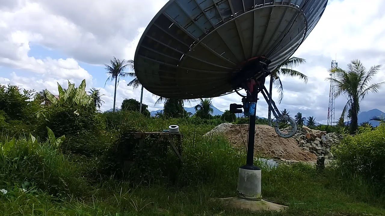 Dish modifikasi dash 9ft jadi solid +gearbox lingkarang