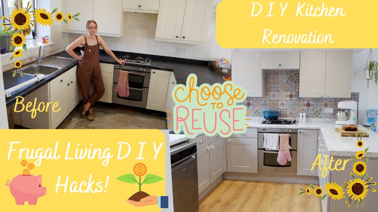 Frugal DIY Kitchen Renovation |NEW KITCHEN ON A BUDGET| Start to finish BEFORE & AFTER!