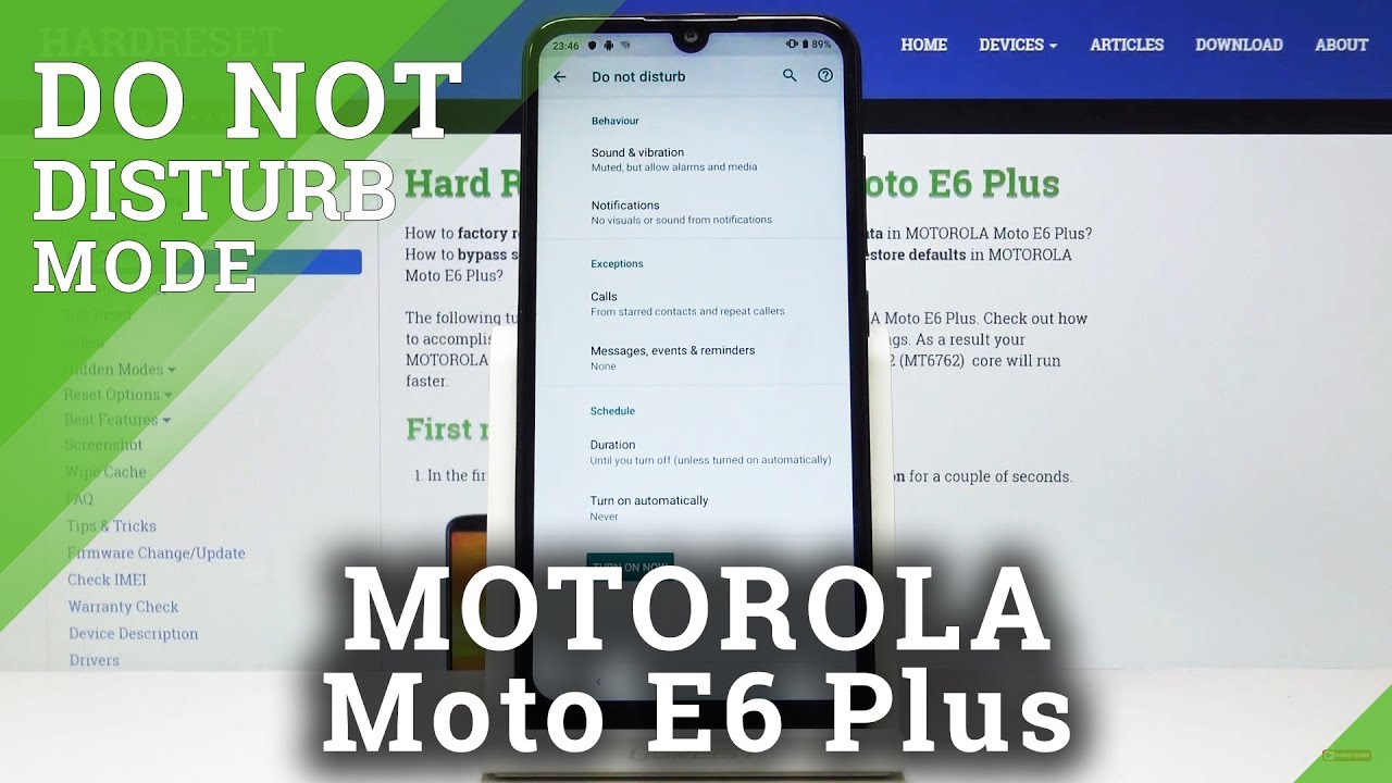 Как настроить режим &laquo;Не беспокоить&raquo; на Motorola Moto E6 Plus &mdash; режим DND