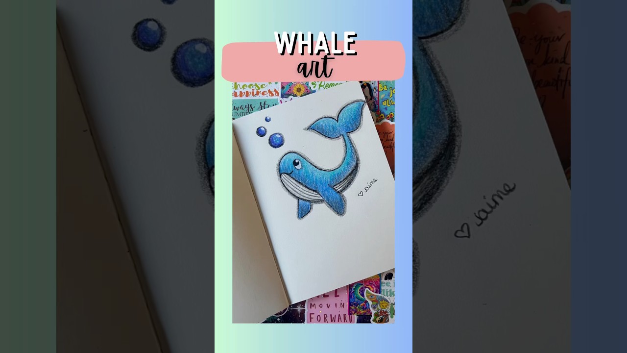 Let’s draw a whale 🐳 🫧💖 