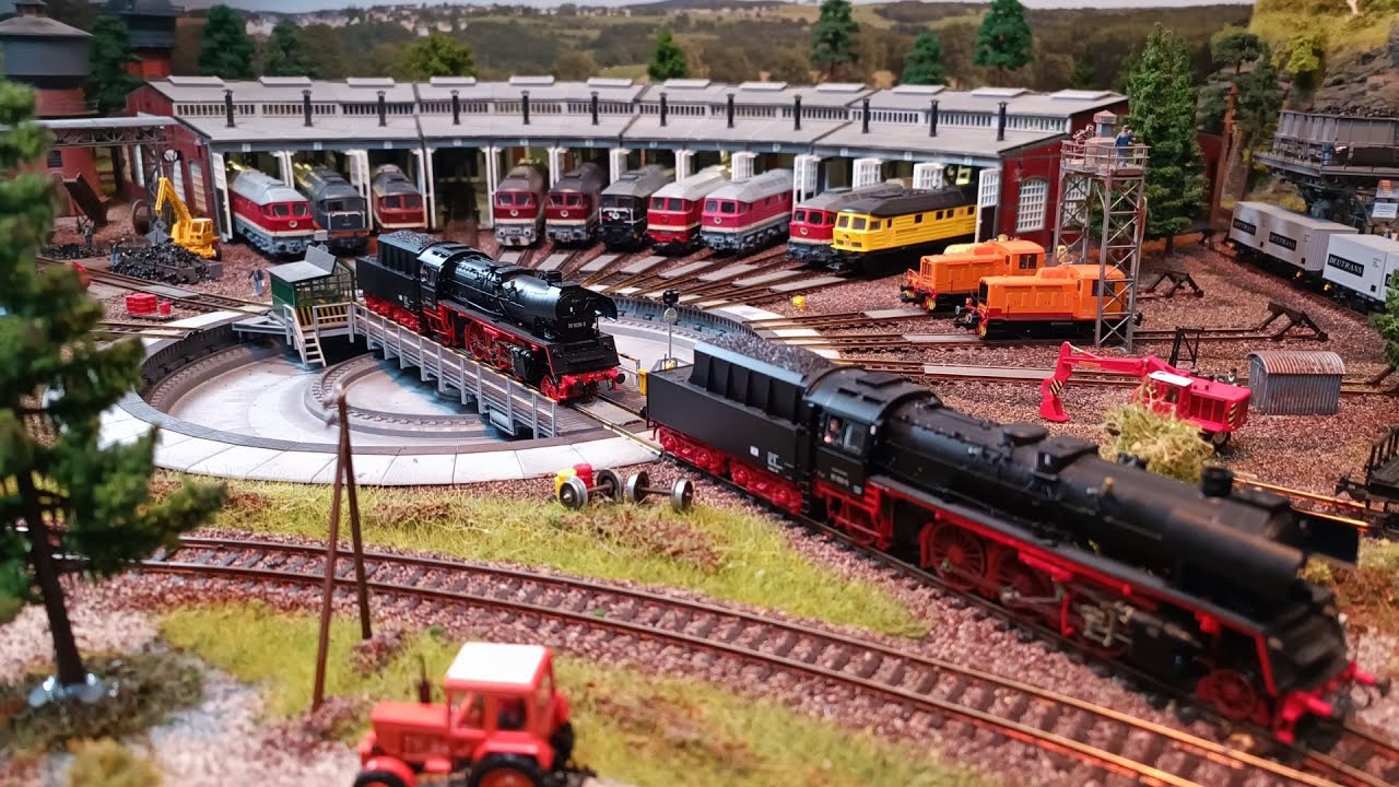 😎🚂Neu im Bahnbetriebswerk🚂2 Roco BR 35🚂Henning Sound🔊Esu Loksound5😎Modelleisenbahn+eine Echte BR 35🚂