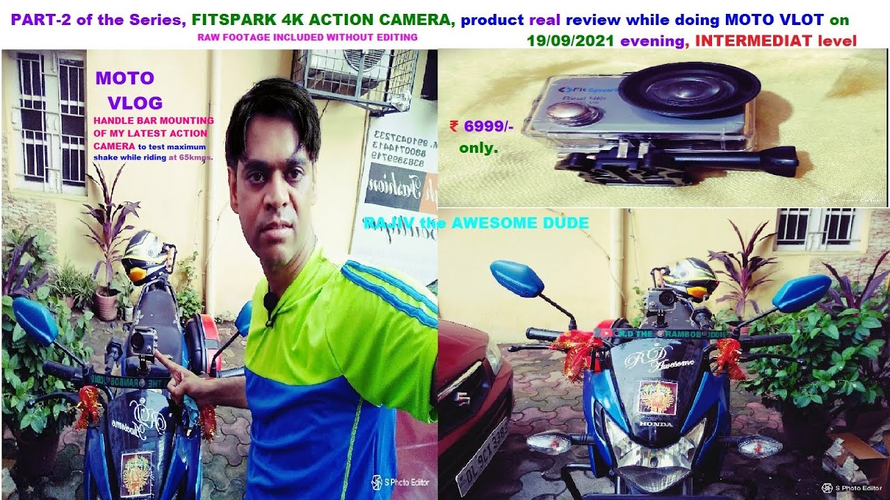 FITSPARK Eagle i6 pro 4K Action Camera {Intermediate level}, PART 2 product real review + MOTO VLOG.