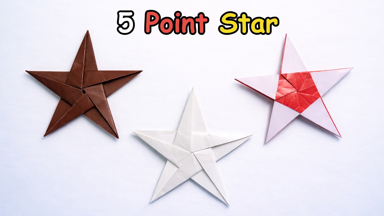 Simple Origami 5 Point Star