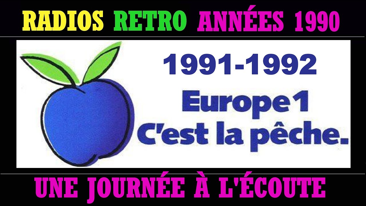 EUROPE 1 EN 1991 UNE JOURNÉE À l'ÉCOUTE avec les indicatifs et les animateurs dont Jean-Luc DELARUE