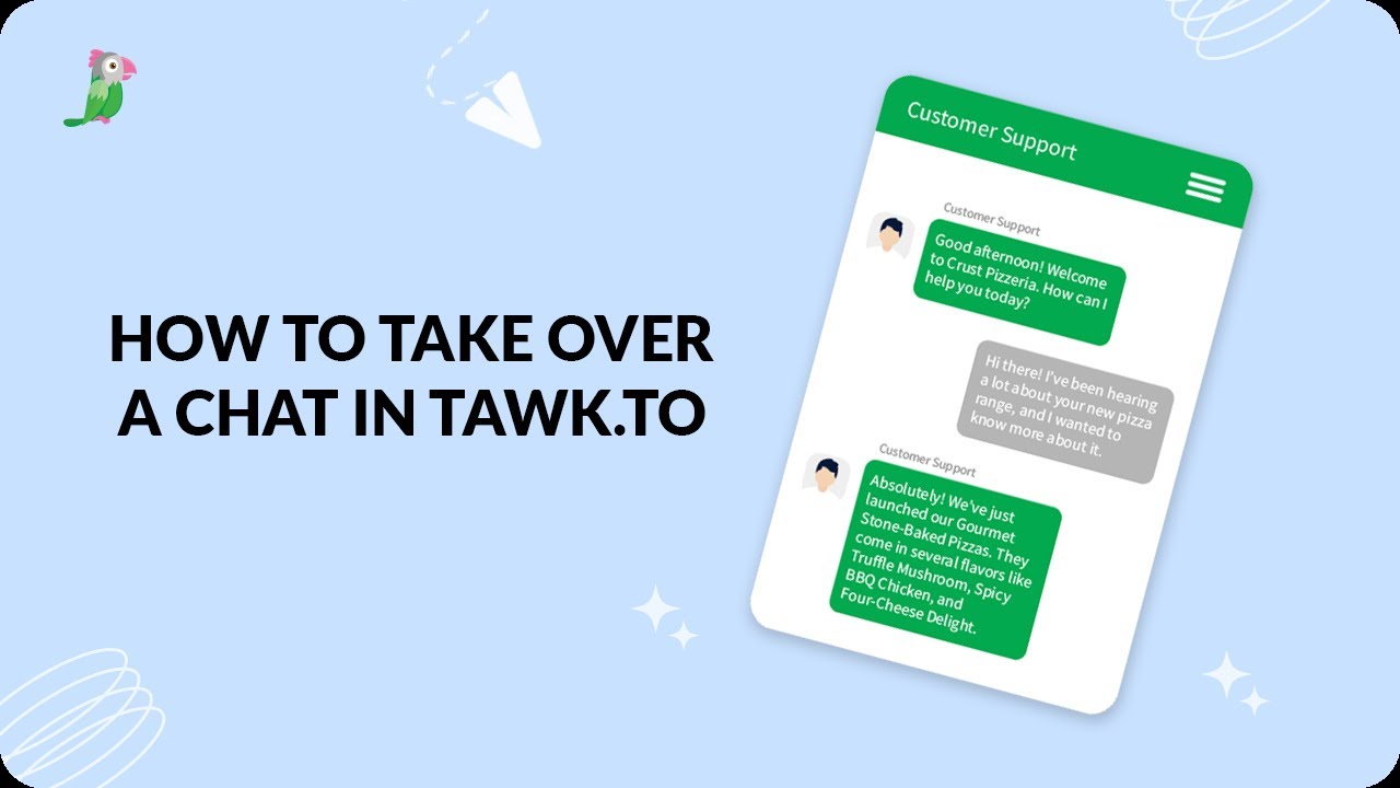 How to take over a chat in tawk.to