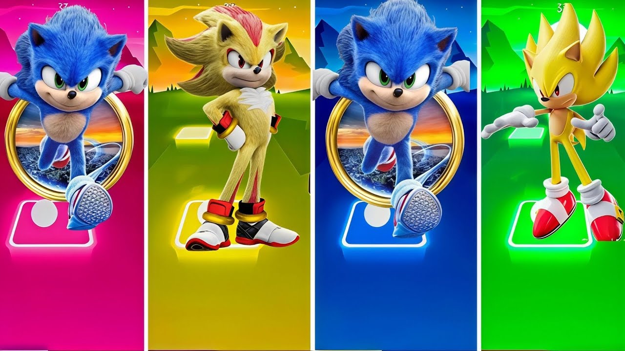 Sonic The Hedgehog 🔴 Knuckles 🔴 Shadow 🔴 Amy Rose || Tiles Hop EDM Rush! | Coffin Dance | Hopverse