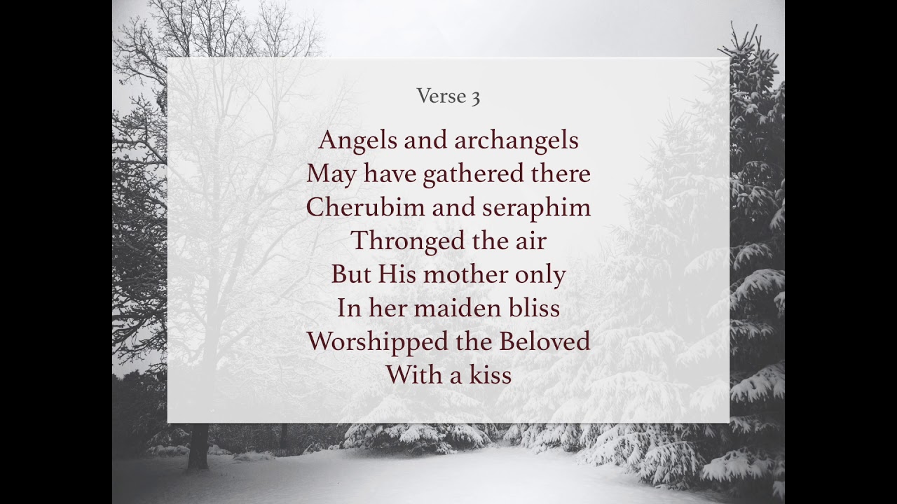 In the Bleak Midwinter || Instrumental piano hymn || Christmas Sing Along with Lyrics