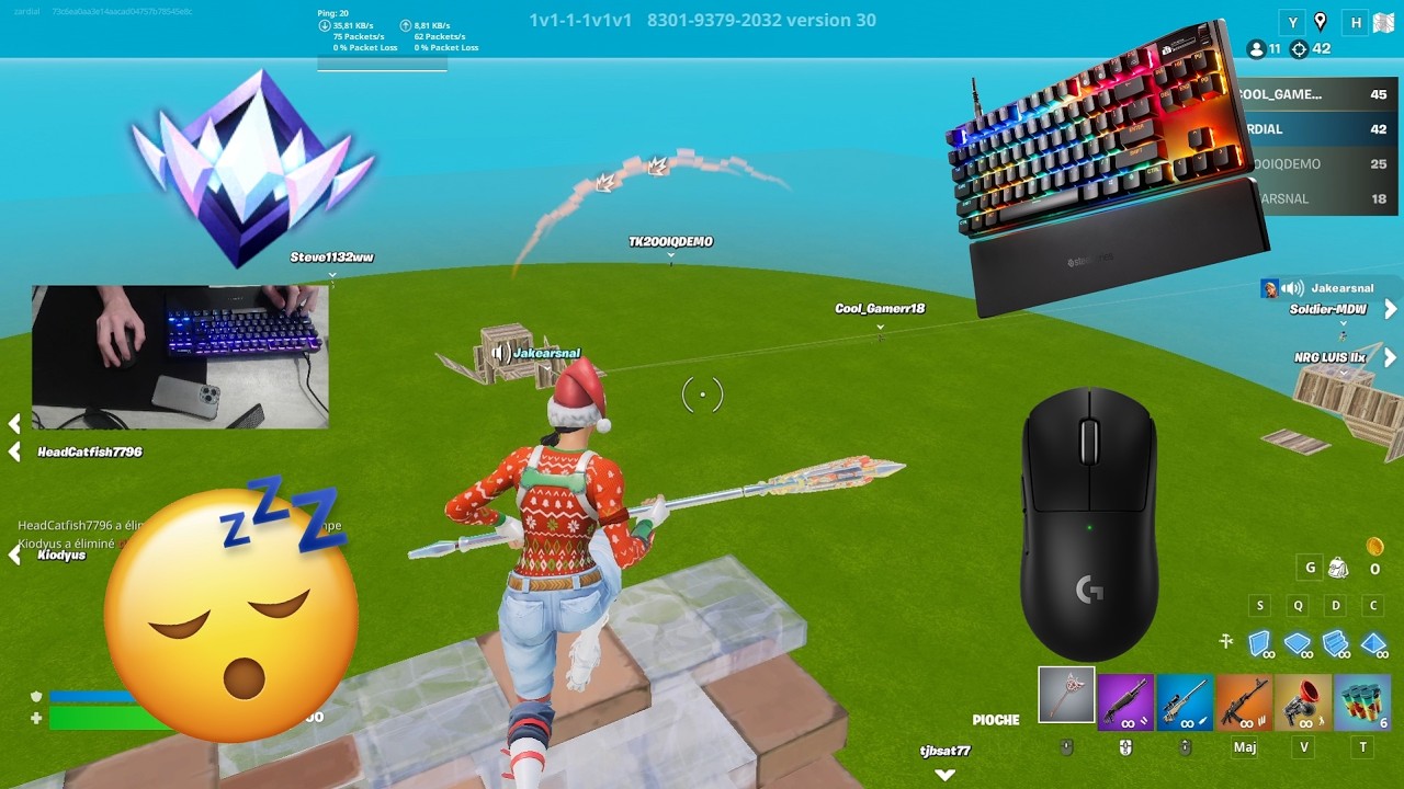 ASMR Apex Pro Tkl 3 🤩 Reload 1v1v1V1🏆Relaxing Keyboard Fortnite 240FPS 4k