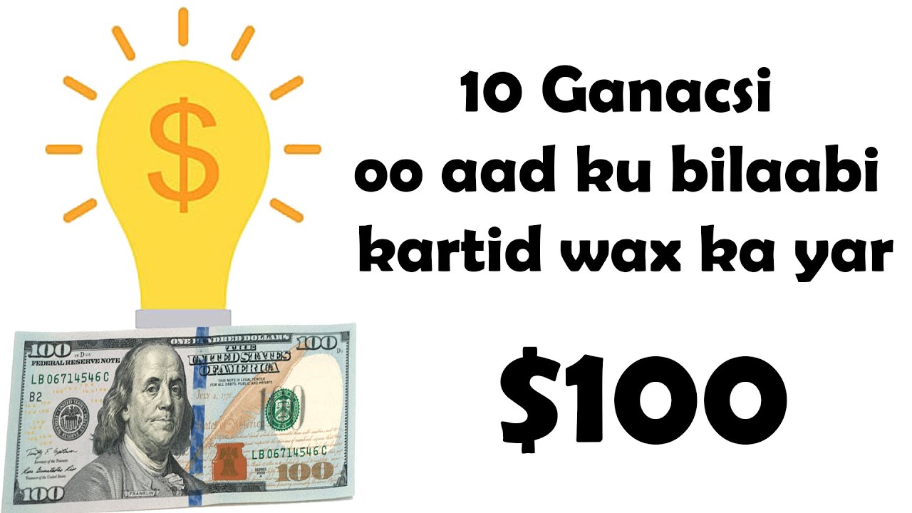 10 Ganacsi oo aad ku bilaabi kartid wax ka yar $100