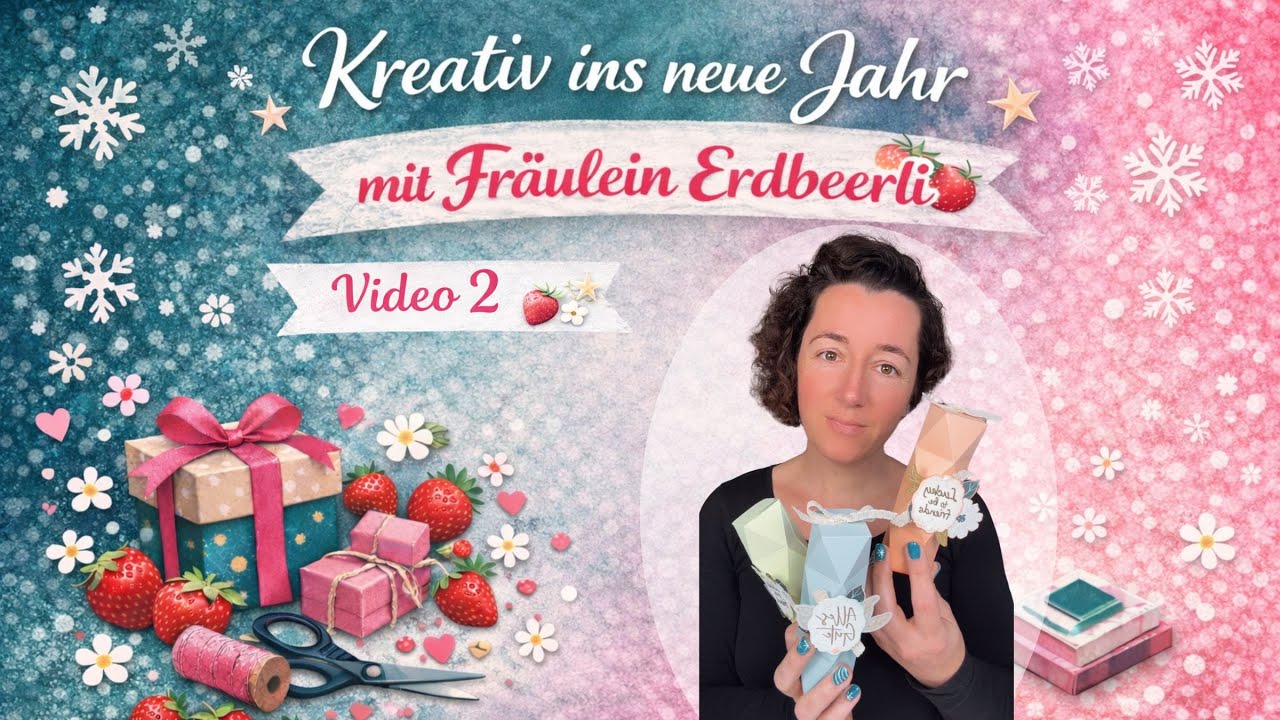 Facettenbox für 4 Goldkugeln ✂️| Kreativ ins neue Jahr mit Fräulein Erdbeerli 🍓| Video 2