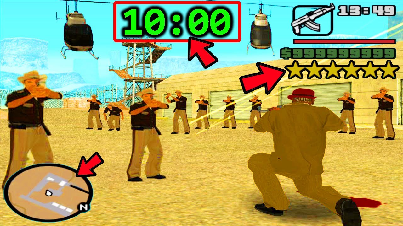 تحدي البقاء على قيد الحياة في المنطقة 69 لـ10 دقائق في جي تي اي سان اندرياس | GTA San Area 69