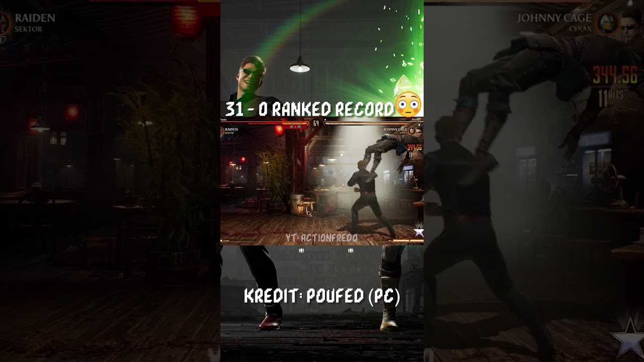 LONGEST COMBO IN MORTAL KOMBAT HISTORY 😳 #johnnycage #Mortalkombat
