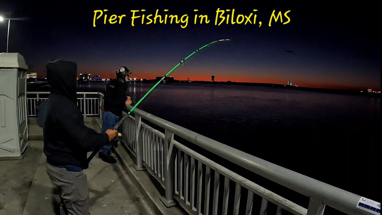 Fishing From Pier in Biloxi, Mississippi | Quick Session After Work