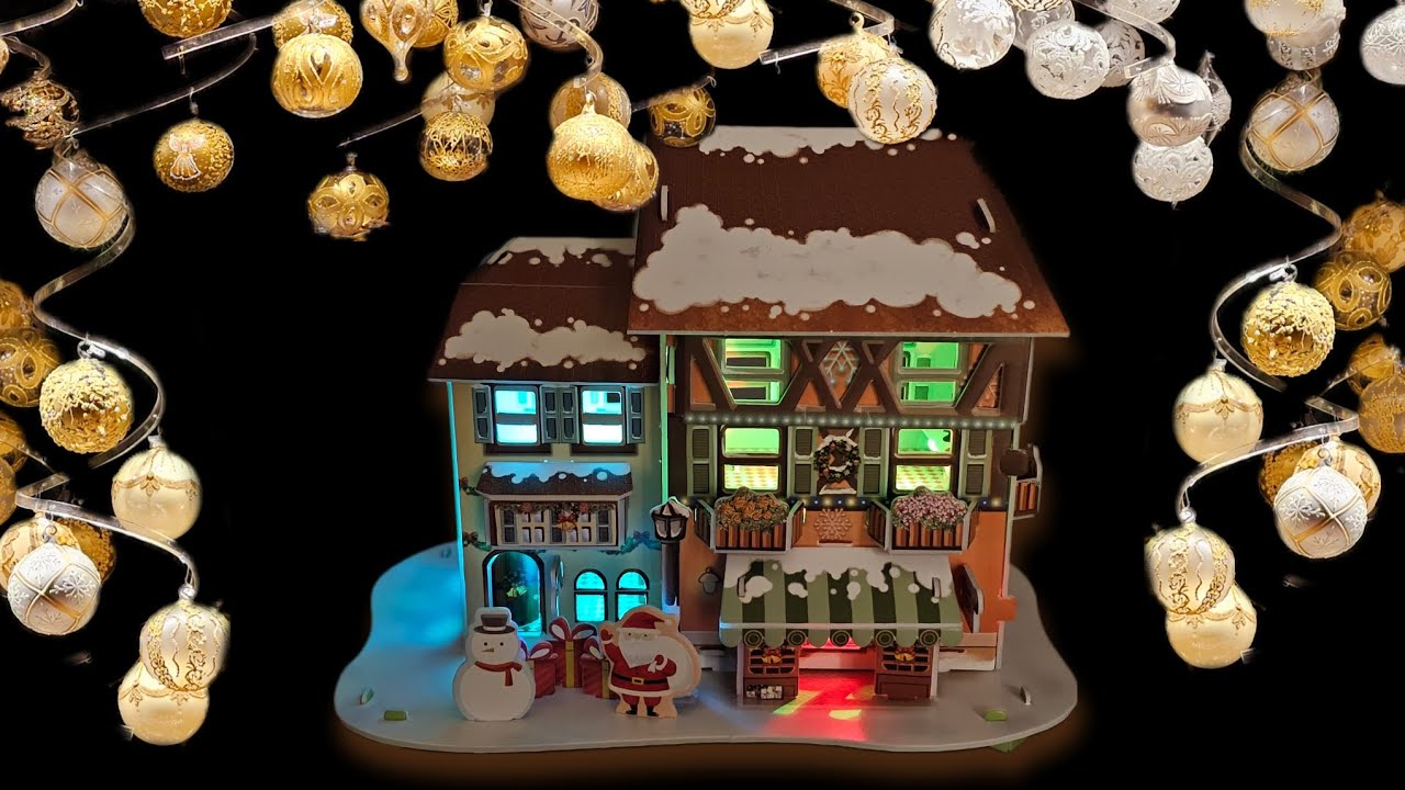 Christmas Accessory Shop 3D Puzzle by Cubic Fun&reg; - Step by step
