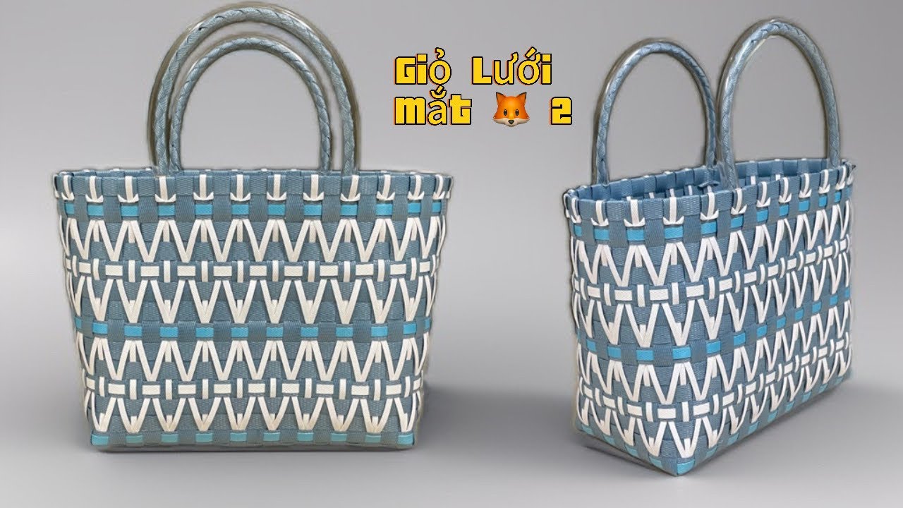 Giỏ lưới mắt cáo 🦊 2, đẹp độc lạ, dể làm