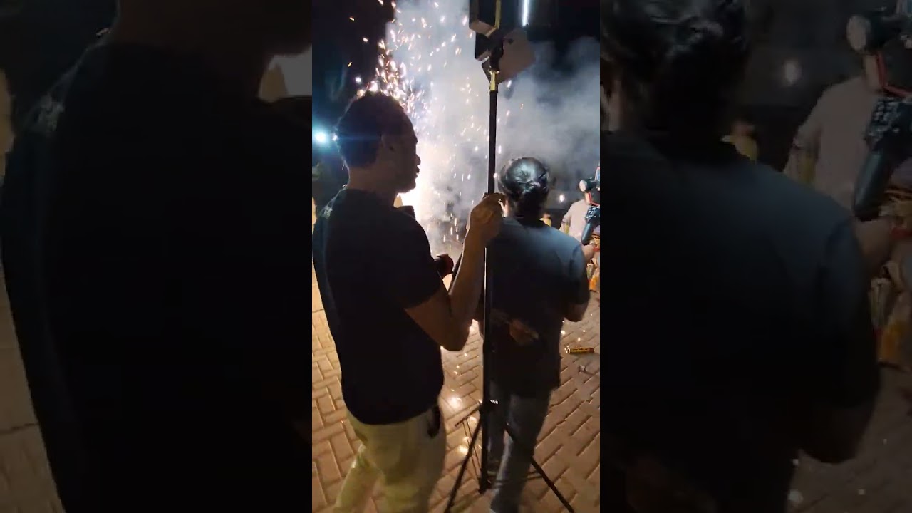Fireworks at a wedding