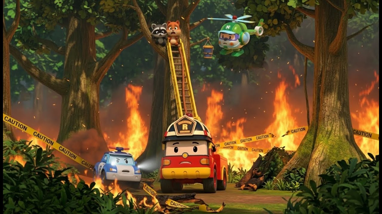 Forest Fire Rescue! 🚒 Roy's Engine Overheat Danger | Robocar POLI Safety Series | Kids Cartoons