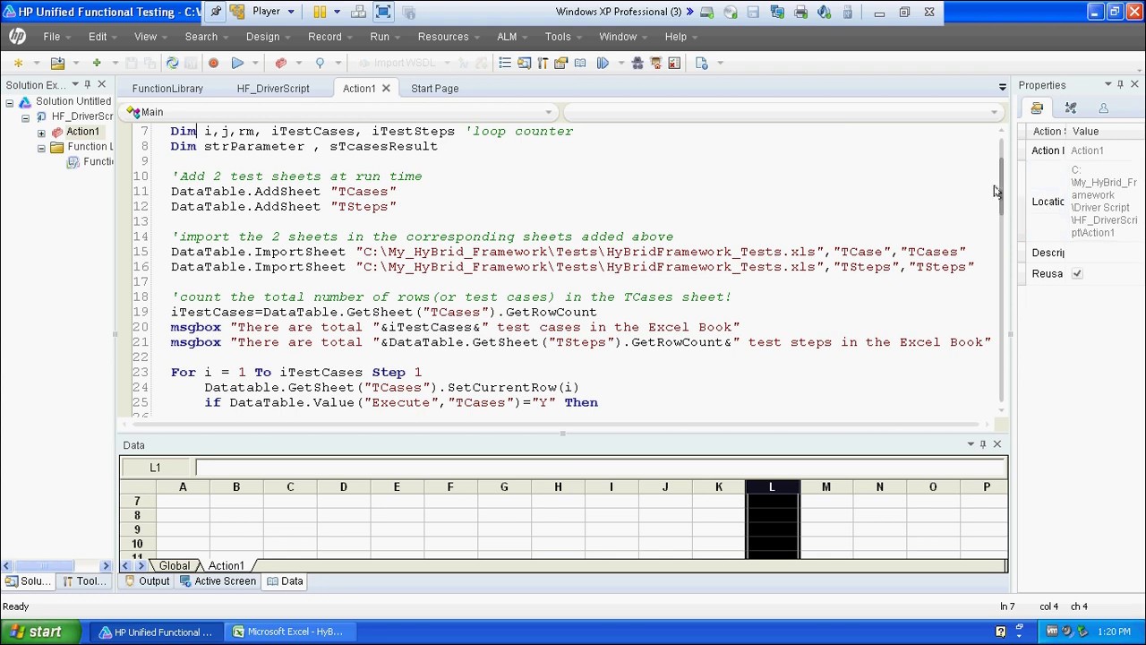 A Prototype of Hybrid Automation Test Framework using MF UFT || HP QTP || OpenText UFT one