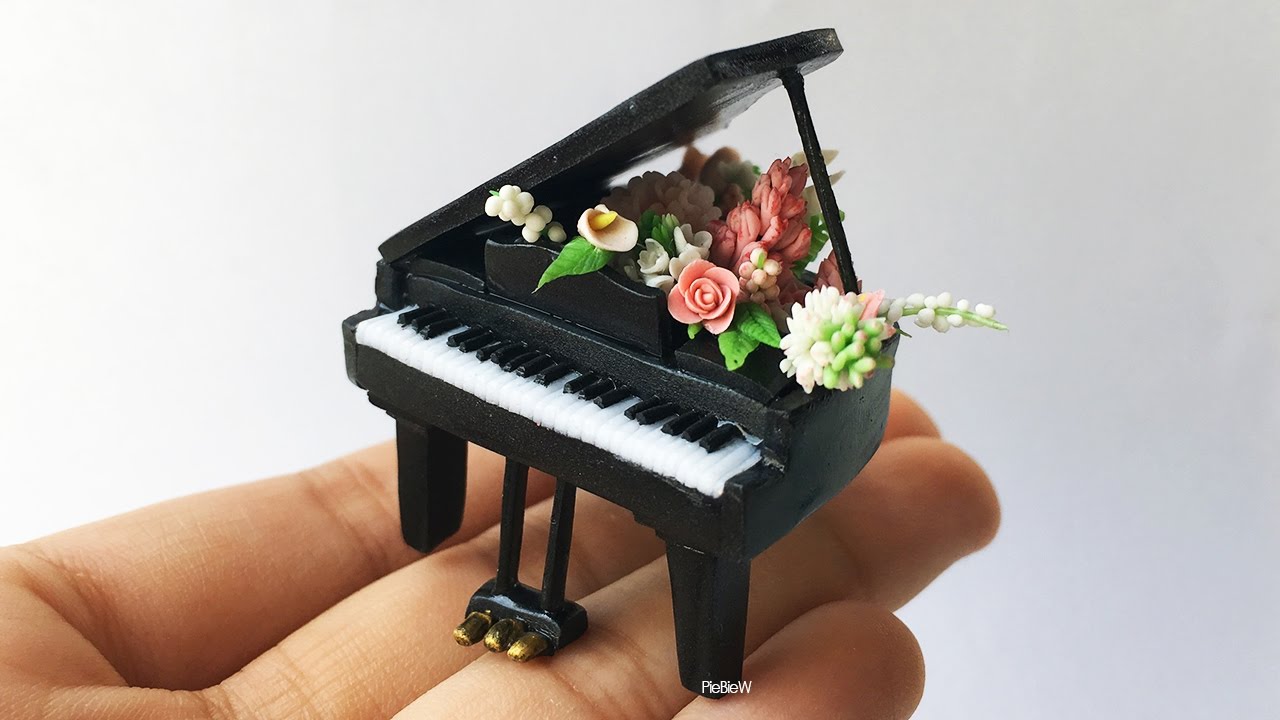 Miniature Polymer Clay  Flower Piano  | Watch Me Craft!