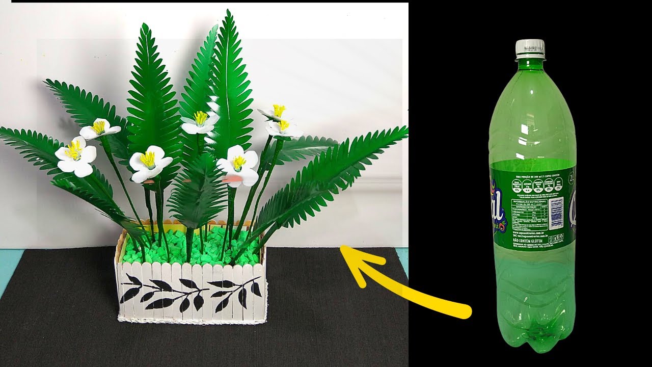 Artesanato com Garrafa Pet  - Como Fazer Plantas Artificiais usando Garrafa Pet
