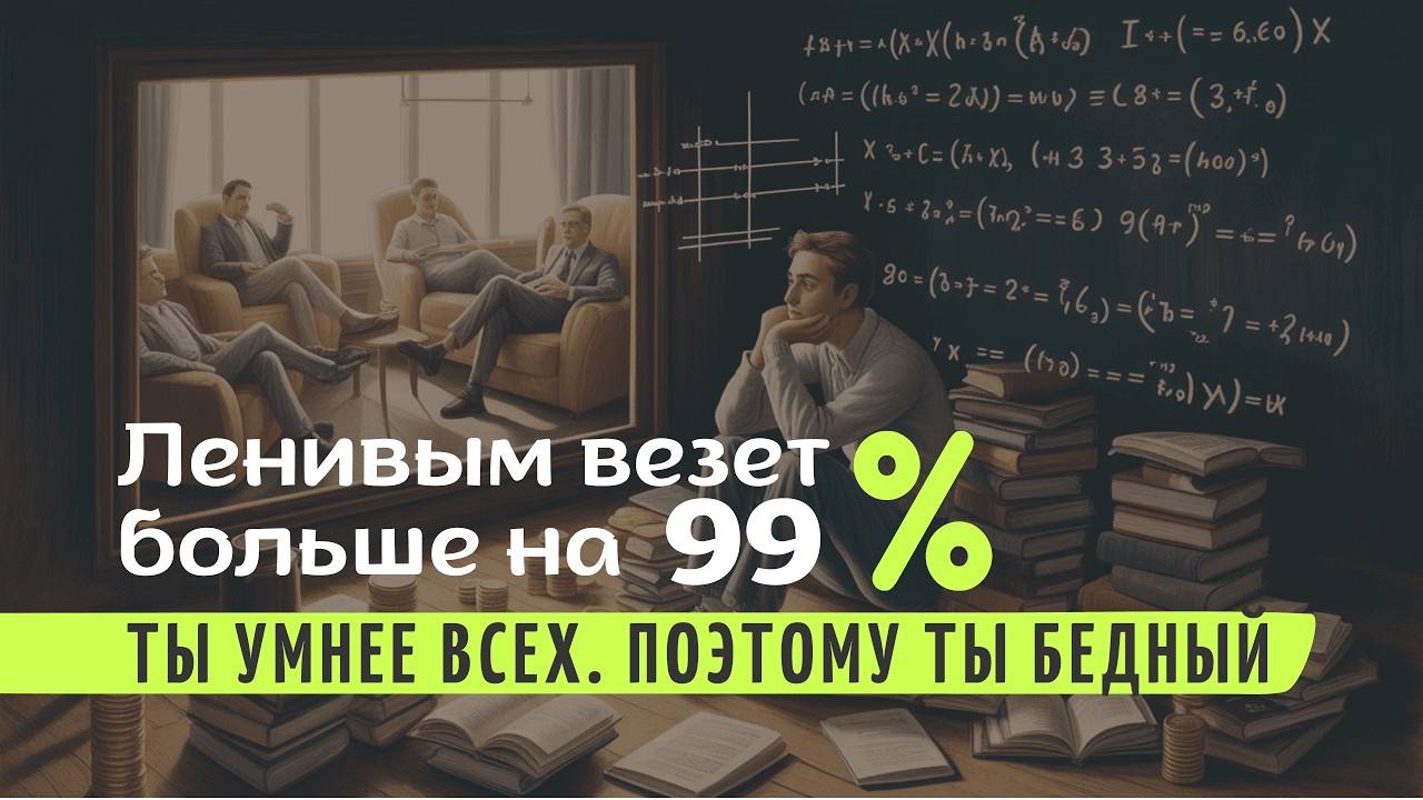 Ты УМНЕЕ всех. Поэтому ты БЕДНЫЙ - Ошибка Умников - ЛЕНИВЫМ везет БОЛЬШЕ