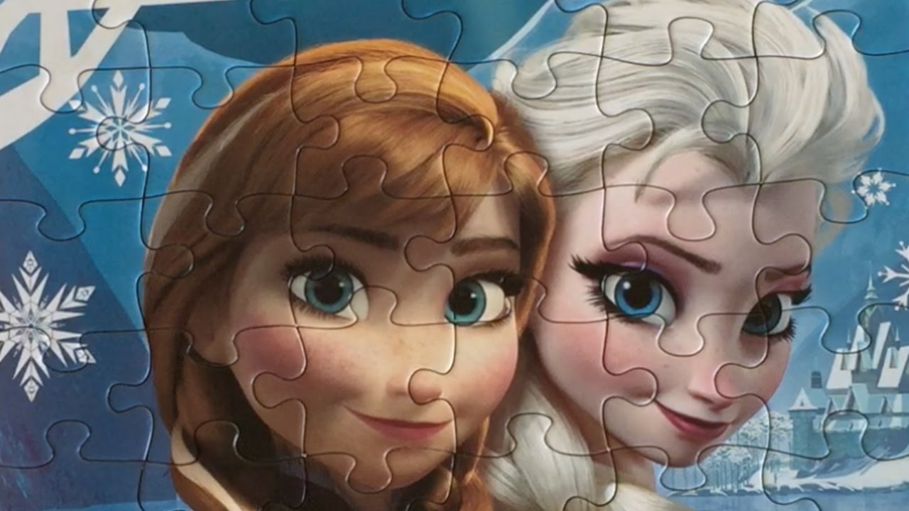 Disney Frozen Anna and Elsa puzzle rompecabezas головоломка 难题
