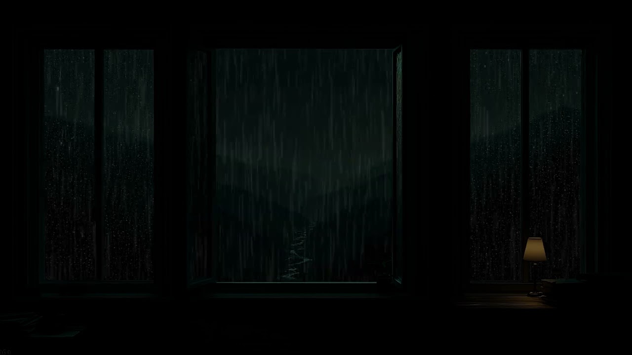 Quiet Rainfall Outside the Bedroom Window in the Still Night | Peaceful Nature Sounds for Deep Sleep