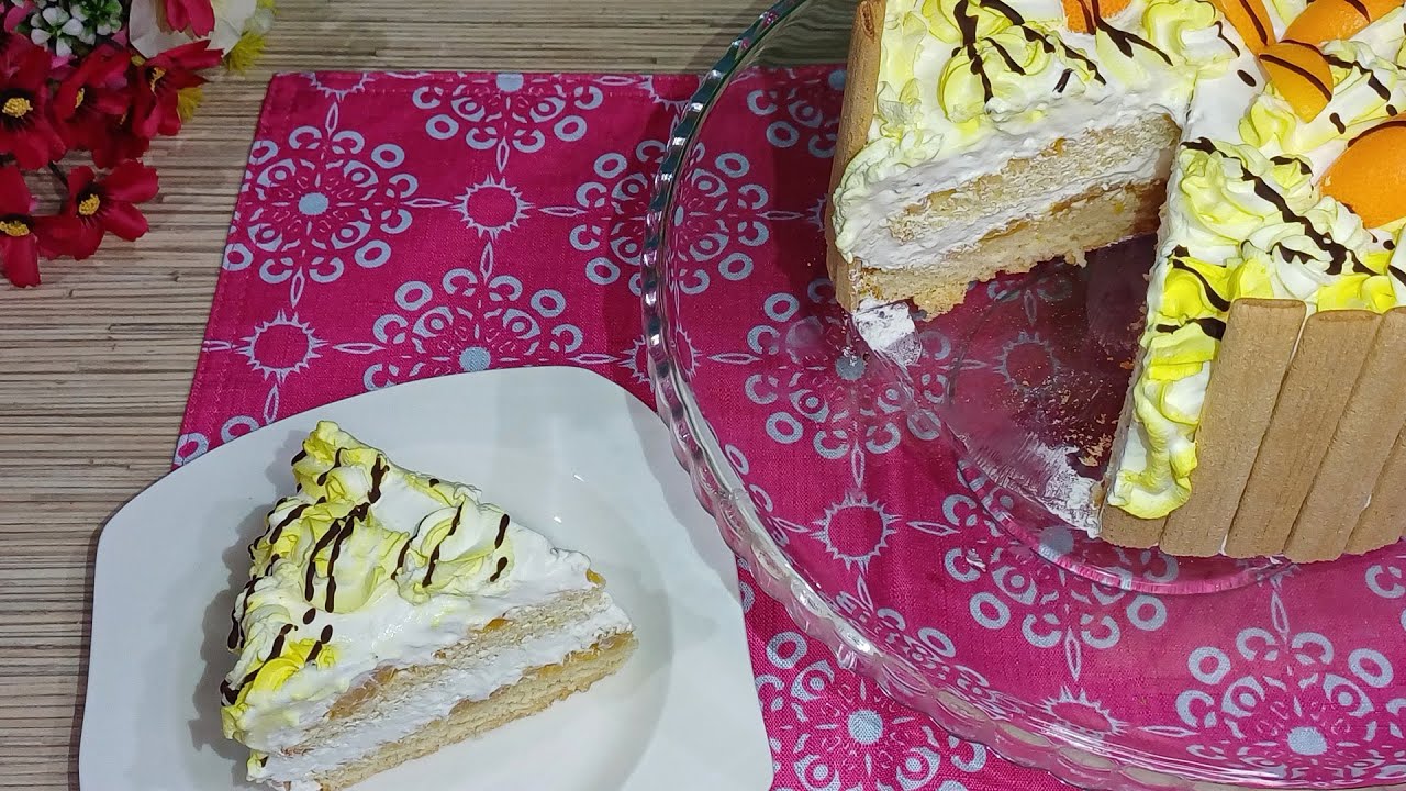 Мягкий персиковый торт / Fluffy Peach Cake
