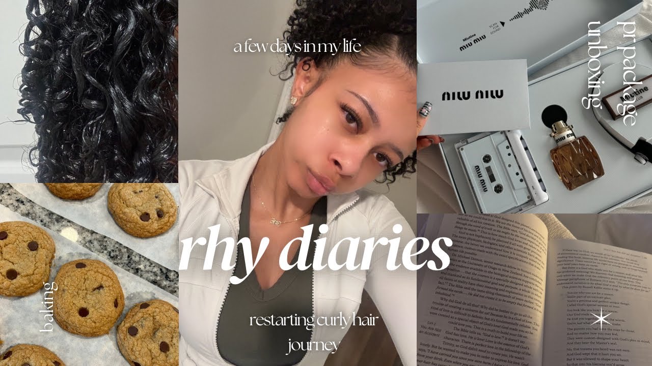 RHY DIARIES | restarting my curly hair journey, baking, pr unboxing etc 